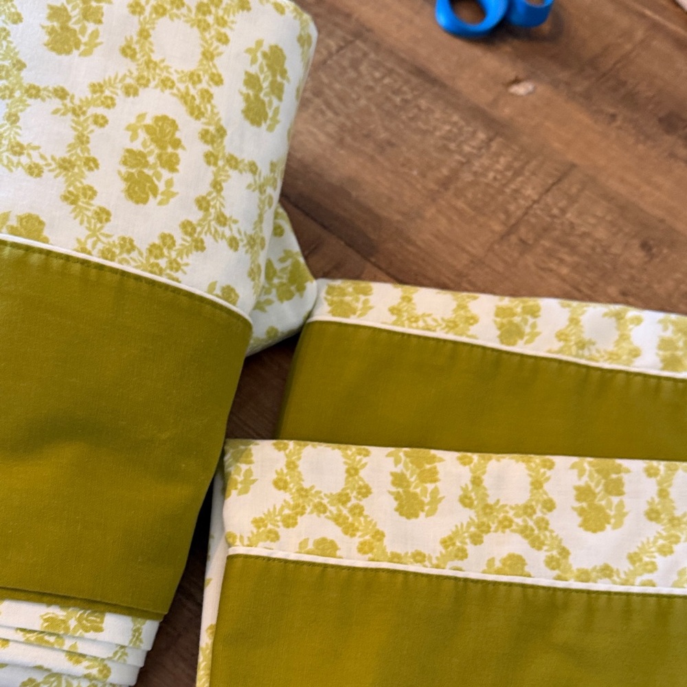 COMPLETE SET! Vintage Cannon 1970’s Sheets. Full Size. Avocado Green - Picture 9 of 12